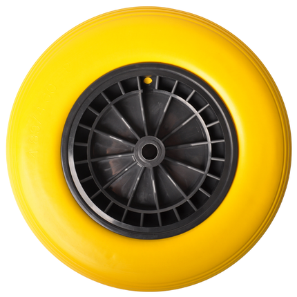 Cantonal Schubkarrenrad - 4.00-8  - Vollgummi pannensicher Schubkarrenrad mit Kunststoff-Felge - Tragfähigkeit: 150 kg - Achsloch/ Nabendurchmesser: 20 mm