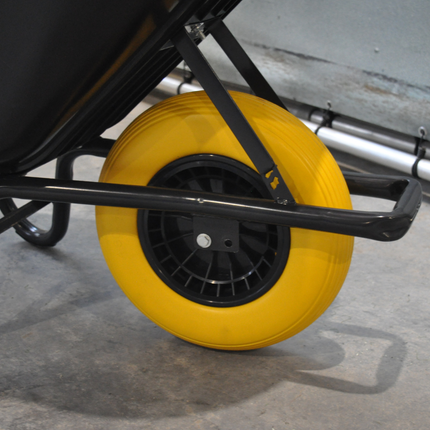 Cantonal Schubkarrenrad - 4.00-8  - Vollgummi pannensicher Schubkarrenrad mit Kunststoff-Felge - Tragfähigkeit: 150 kg - Achsloch/ Nabendurchmesser: 20 mm