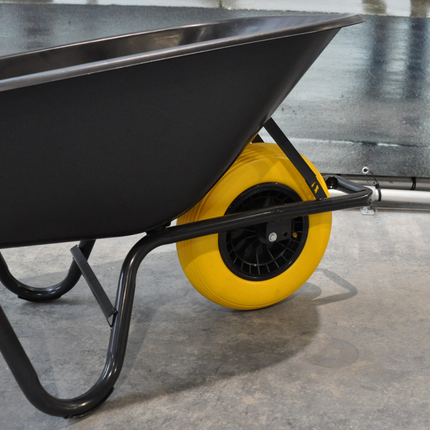 Cantonal Schubkarrenrad - 4.00-8  - Vollgummi pannensicher Schubkarrenrad mit Kunststoff-Felge - Tragfähigkeit: 150 kg - Achsloch/ Nabendurchmesser: 20 mm