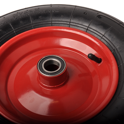 Cantonal Schwerlast Schubkarrenrad 4.00-8 - rote Stahlfelge - 220 kg