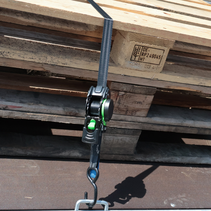 Cantonal Set mit 2 automatisch Spanngurte - 300x2,5 cm - 600 kg - S-Haken - wasserdicht