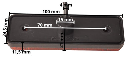 Cantonal Set mit 4 orange/gelben Begrenzungsleuchten 100×34,5×21 mm - inklusive 10 cm zweiadriges Kabel