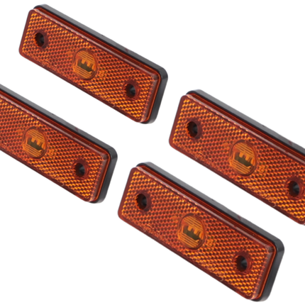 Cantonal Set mit 4 orange/gelben Begrenzungsleuchten 100×34,5×21 mm - inklusive 10 cm zweiadriges Kabel