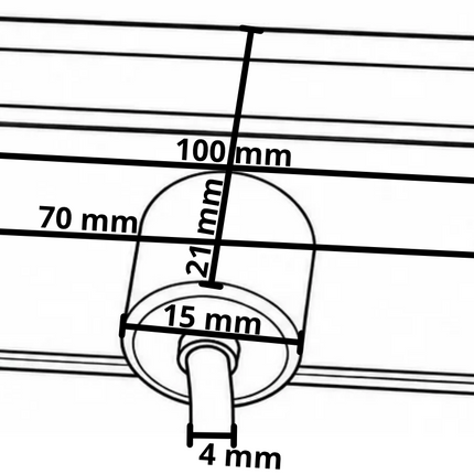 Cantonal Set mit 4 orange/gelben Begrenzungsleuchten 100×34,5×21 mm - inklusive 10 cm zweiadriges Kabel