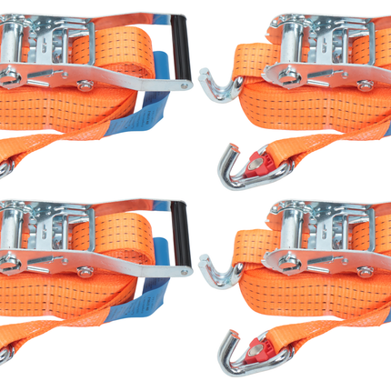 Cantonal Set mit 4 Spanngurten 800x5 cm - 4000 kg - magnetischer Haken