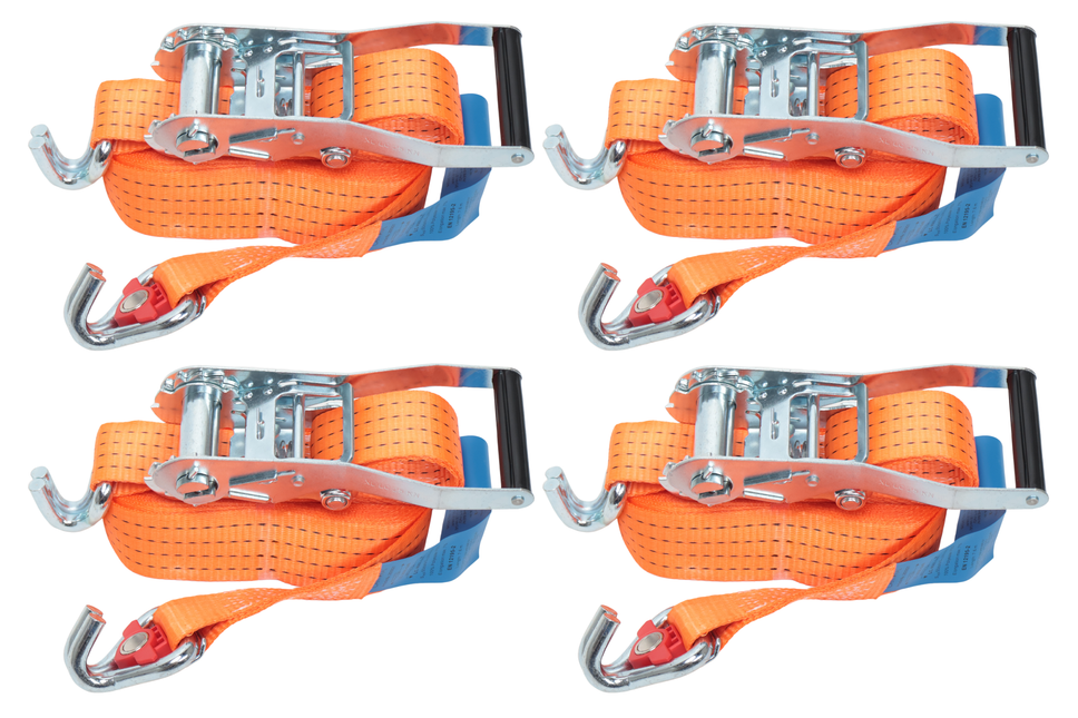 Cantonal Set mit 4 Spanngurten 800x5 cm - 4000 kg - magnetischer Haken