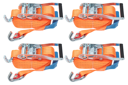Cantonal Set mit 4 Spanngurten 800x5 cm - 4000 kg - magnetischer Haken