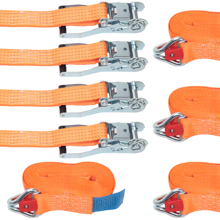 Cantonal Set mit 4 Spanngurten 800x5 cm - 4000 kg - magnetischer Haken