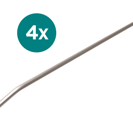 Cantonal Set mit 4 verstellbaren Aluminium Flachplanenhalterung - 135-215 cm