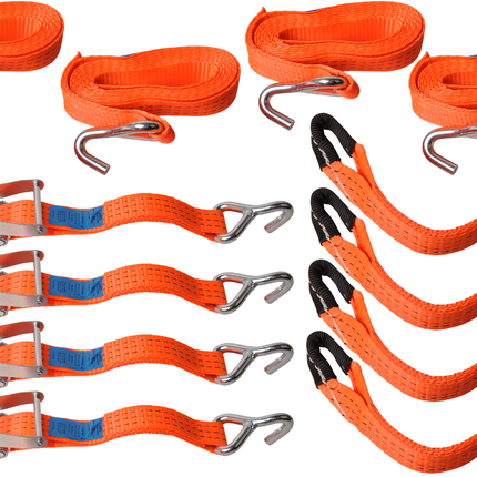 Cantonal Set mit 4 Zurrgurten für Autotransporter - universal - 330x3,6 cm (3000 kg)