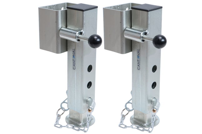 Cantonal Set von 2 kippbaren Stützfüßen - verstellbar und klappbar - geeignet für Eduard-Anhänger