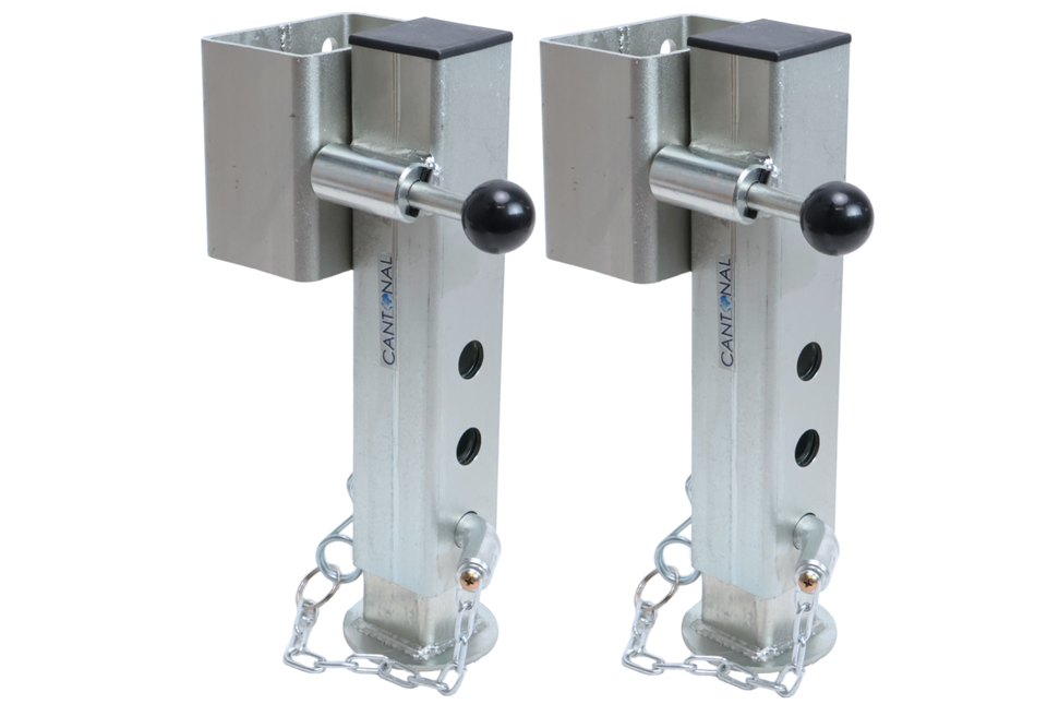 Cantonal Set von 2 kippbaren Stützfüßen - verstellbar und klappbar - geeignet für Eduard-Anhänger