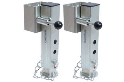 Cantonal Set von 2 kippbaren Stützfüßen - verstellbar und klappbar - geeignet für Eduard-Anhänger