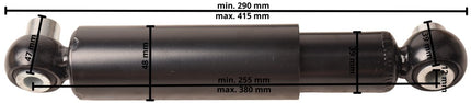 Cantonal Set von 2 Stoßdämpfern - 1800 kg - inklusive Befestigungsmaterial.