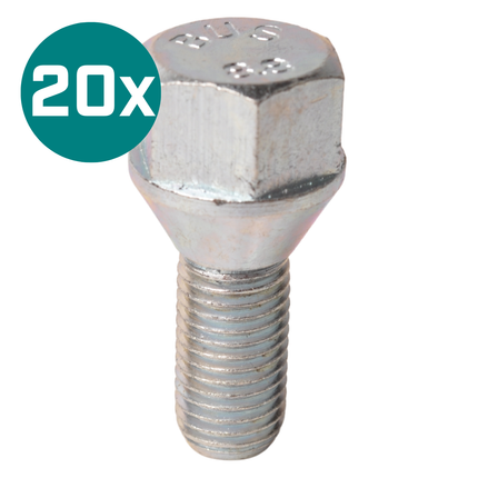 Cantonal Set von 20 Stück - Radschraube - kegelrund - M12x1,5