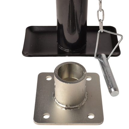 Cantonal Set von zwei kippbaren und ausdrehbaren Stützfüßen - 43-70 cm - 2000 kg - inklusive Flansch
