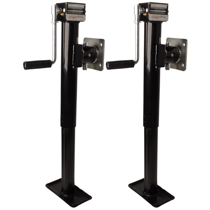 Cantonal Set von zwei kippbaren und ausdrehbaren Stützfüßen - 43-73 cm - 1000 kg - inklusive Flansch