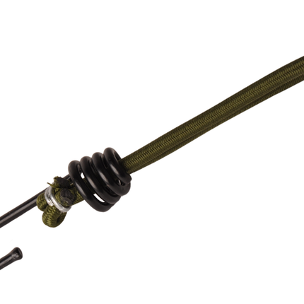 Cantonal Spanngummis mit Haken - 15 cm - dunkelgrün mit schwarzem Haken