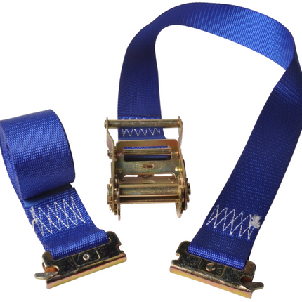 Cantonal Spanngurt - 400x5 cm - blau - Brechlast 500 kg - 2-teilig - inkl. Ratsche und Sicherungsring