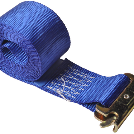 Cantonal Spanngurt - 400x5 cm - blau - Brechlast 500 kg - 2-teilig - inkl. Ratsche und Sicherungsring