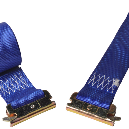 Cantonal Spanngurt - 400x5 cm - blau - Brechlast 500 kg - 2-teilig - inkl. Ratsche und Sicherungsring