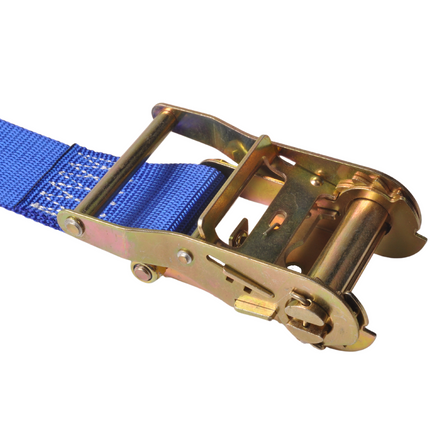 Cantonal Spanngurt - 400x5 cm - blau - Brechlast 500 kg - 2-teilig - inkl. Ratsche und Sicherungsring