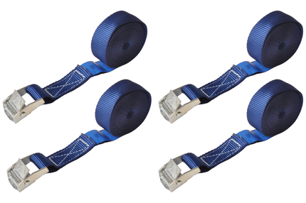 Cantonal Spanngurt blau 300x2,5 cm (250 kg) - Set von 4 Stück