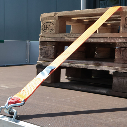 Cantonal Spanngurt orange - 800x5 cm - 4000 kg - zweiteilig - magnetischer Haken