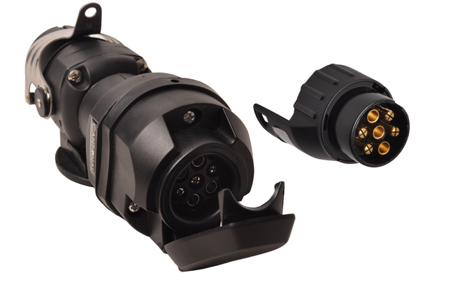 Cantonal Spannungswandler von 24 auf 12V – 15-polige N-Dose auf 7/13-polige Steckdose