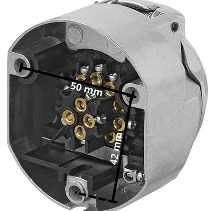 Cantonal Steckdose 13-polig - Metall - Typ Jaeger