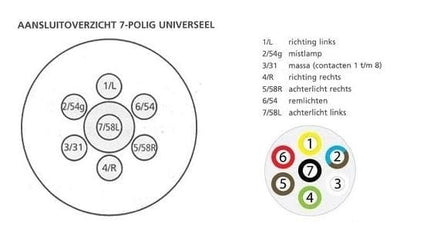 Cantonal Steckdose 7-polig PVC