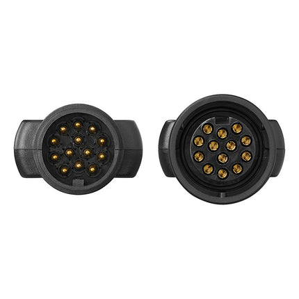 Cantonal Steckdose Tester 13-polig 12 V. Prüft Blinker, Rücklicht, Bremslicht, Rückfahrlicht und Nebelschlussleuchte. Wird mit 9-Volt-Batterien betrieben. ( nicht enthalten )