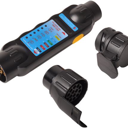Cantonal Steckdose Tester 7/13 Pole mit 2 Adaptern