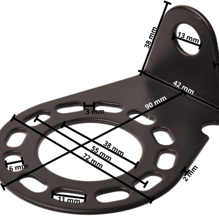 Cantonal Steckdosenhalter Metall 107x72  mm