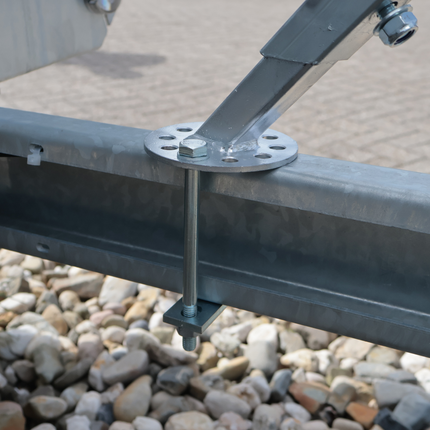 Cantonal Strebe/Stütze für Stützrad 60 mm mit runder Befestigung - inklusive Befestigungssatz