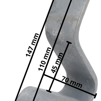 Cantonal Stützbock Deichsel 2 Löcher (110 mm Mittenabstand)