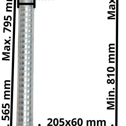 Cantonal Stützrad - 48 mm - gerippt - Tragfähigkeit: 150 kg - Stahlfelge