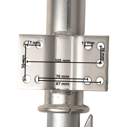 Cantonal Stützrad für Anhänger 60 mm rund automatisch klappbar