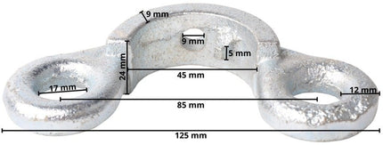 Cantonal Trennwandhalterung mit 2 Ösen 130 mm