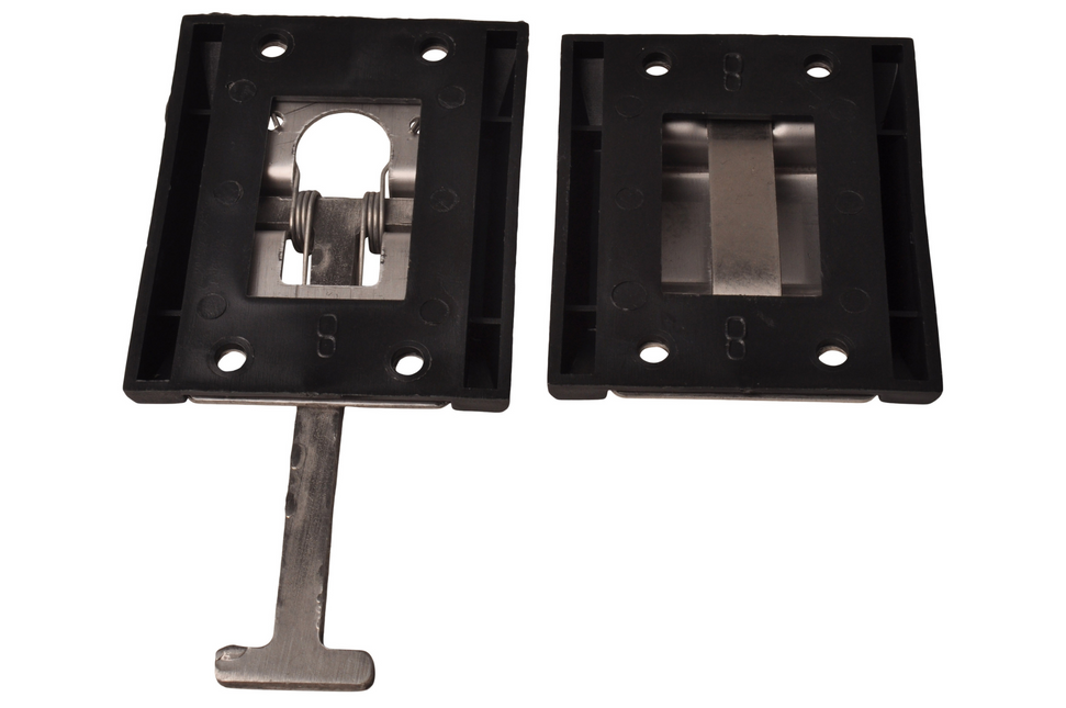 Cantonal Türfeststeller: T-Stück + Aufsatz aus Edelstahlmaterial