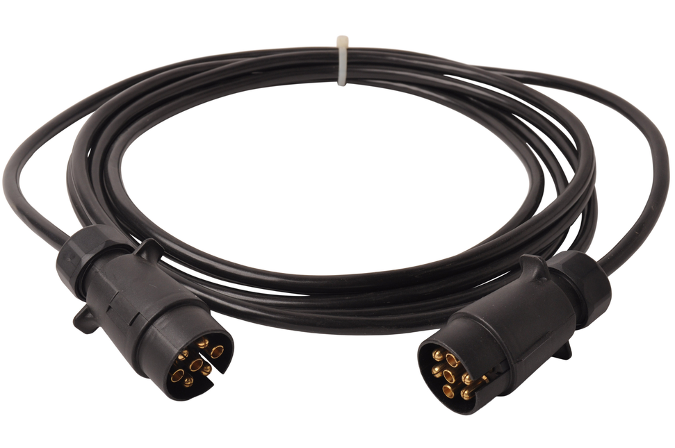 Cantonal Verlängerungskabel 5 Meter 7-adrig mit 2x 7-poligem Stecker - 500 cm