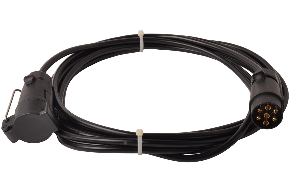 Cantonal Verlängerungskabel 7-adrig mit 1x 7-poligem Stecker & 1x 7-poligem Gegenstecker - 500 cm