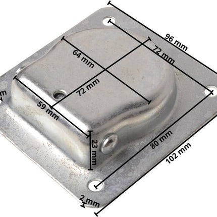 Cantonal Versenkbare Zurrmulde Zurröse einfach 102x96 mm
