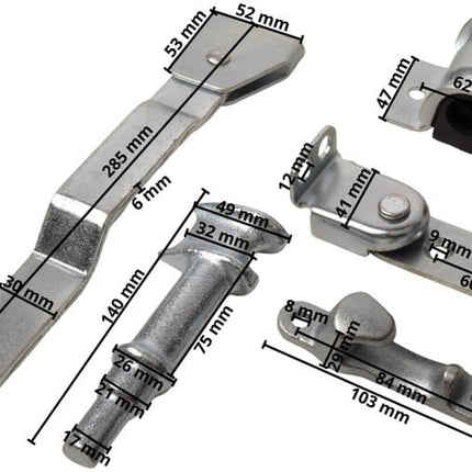 Cantonal Verzinktes Stangenschloss - links - für Ø22 mm Stange