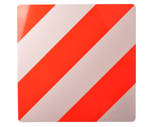 warntafel fahrradanhänger Warntafel überstehende Ladung 42,3x42,3 cm ALUMINIUM