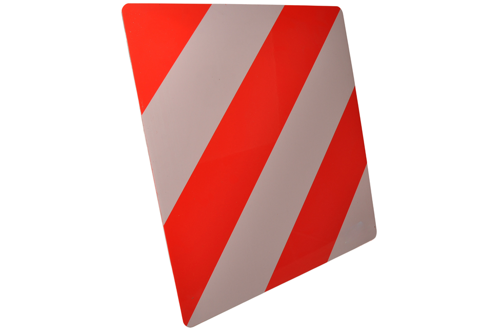 Cantonal Warntafel überstehende Ladung 42,3x42,3 cm ALUMINIUM - extra haltbar