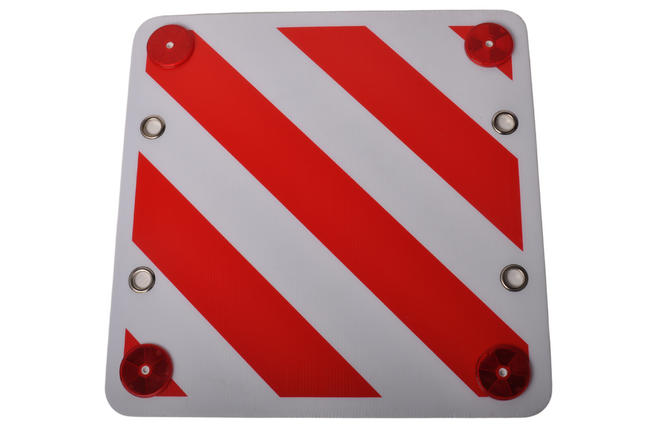 Cantonal Warntafel vorstehende Ladung 50x50 cm - FOAM - einschließlich Reflektoren