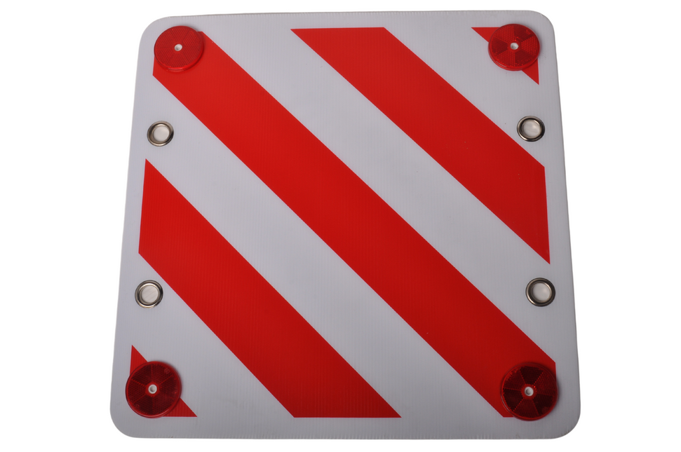 Cantonal Warntafel vorstehende Ladung 50x50 cm - FOAM - einschließlich Reflektoren