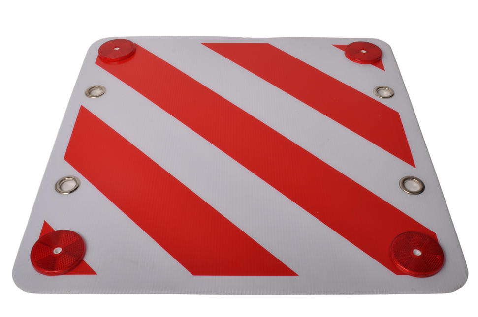 Cantonal Warntafel vorstehende Ladung 50x50 cm - FOAM - einschließlich Reflektoren