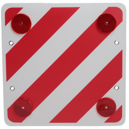 Cantonal Warntafel vorstehende Ladung 50x50 cm - FOAM - einschließlich Reflektoren